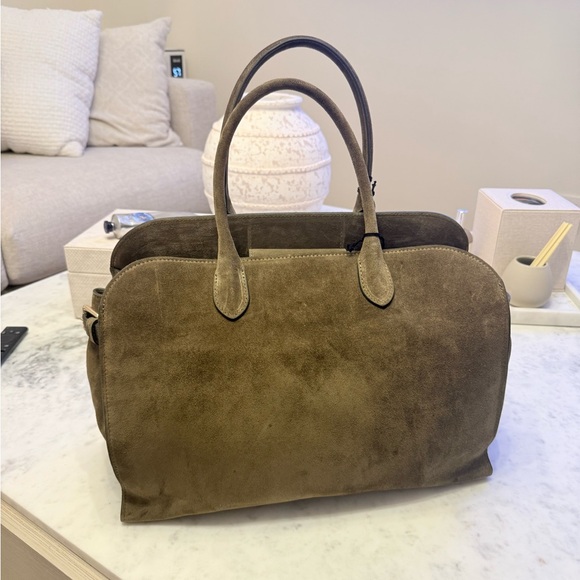 Claudia Firenze Handbags - VIRAL CLAUDIA FIRENZE OLIVE GREEN SUEDE LEATHER TOTE SATCHEL BAG NWT